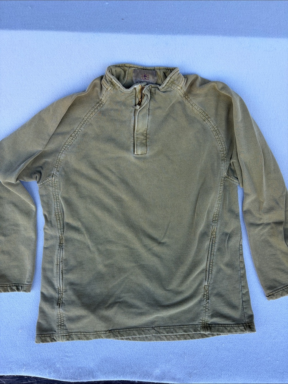 The Territory Ahead Men's Olive Half-Zip Pullover Sweater